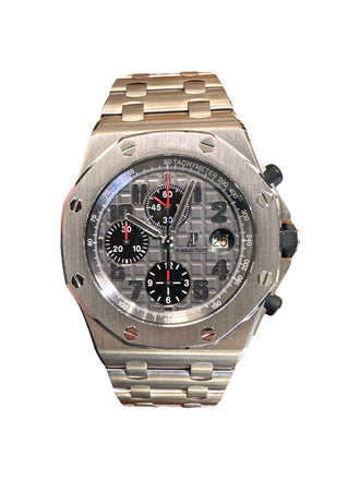 Audemars Piguet Royal Oak Offshore Chronograph 26474TI  Chronograph Titanium Grey Arabic Dial Box and Papers PreOwned - Diamonds East Intl.