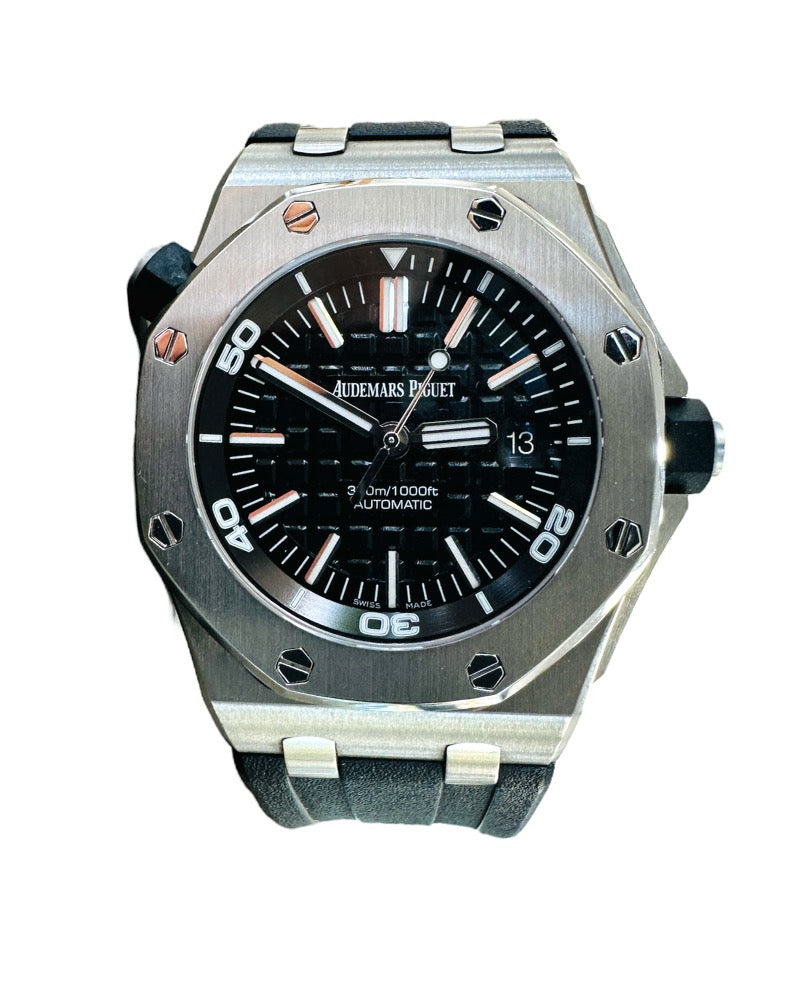 Audemars Piguet Royal Oak Offshore Diver Stainless Steel Black Dial  15710ST.OO.A002CA.01, Luxury Watches