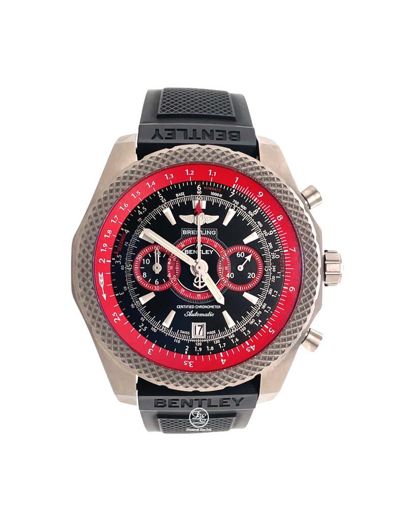 Breitling Bentley Supersports Chronograph Titanium Herrenuhr Ref. E27365 Box and Papers PreOwned Red limited Edition 635/1000 - Diamonds East Intl.