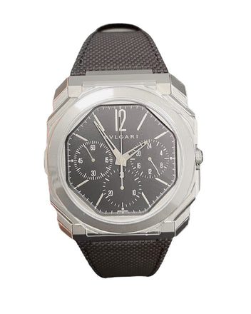 Bvlgari Octo Finissimo Chrono GMT Extra-thin 42mm Unworn Box and Papers - Diamonds East Intl.