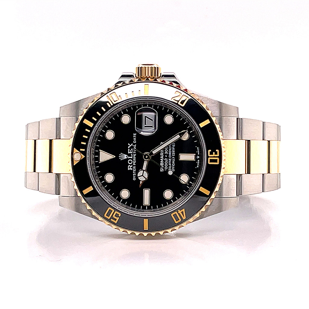 Rolex Submariner 41mm Yellow Gold Steel Black Dial 126613LN Box and Papers - Diamonds East Intl.