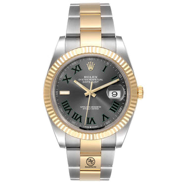 Rolex Oyster Perpetual Datejust 41 126333 SLTRO Wimbledon Oyster 18K Yellow Gold/ SS Unworn - Diamonds East Intl.
