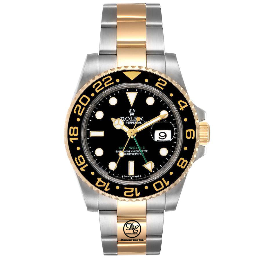 Rolex GMT-MASTER II 116713LN Oyster 18K Yellow Gold /SS BOX/PAPERS - Diamonds East Intl.
