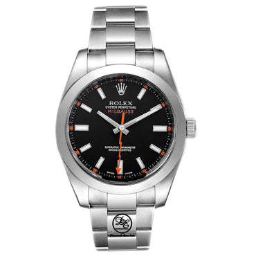 Rolex Milgauss 116400 40mm Oyster Black Dial - Diamonds East Intl.