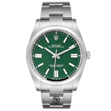Rolex Oyster Perpetual 124300 41mm GREEN Dial Stainless Steel Watch UNWORN - Diamonds East Intl.