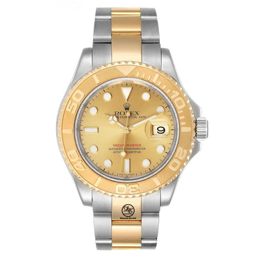 Rolex Yacht-Master 16623 Two Tone 18K Yellow Gold/SS Champagne Dial Watch - Diamonds East Intl.