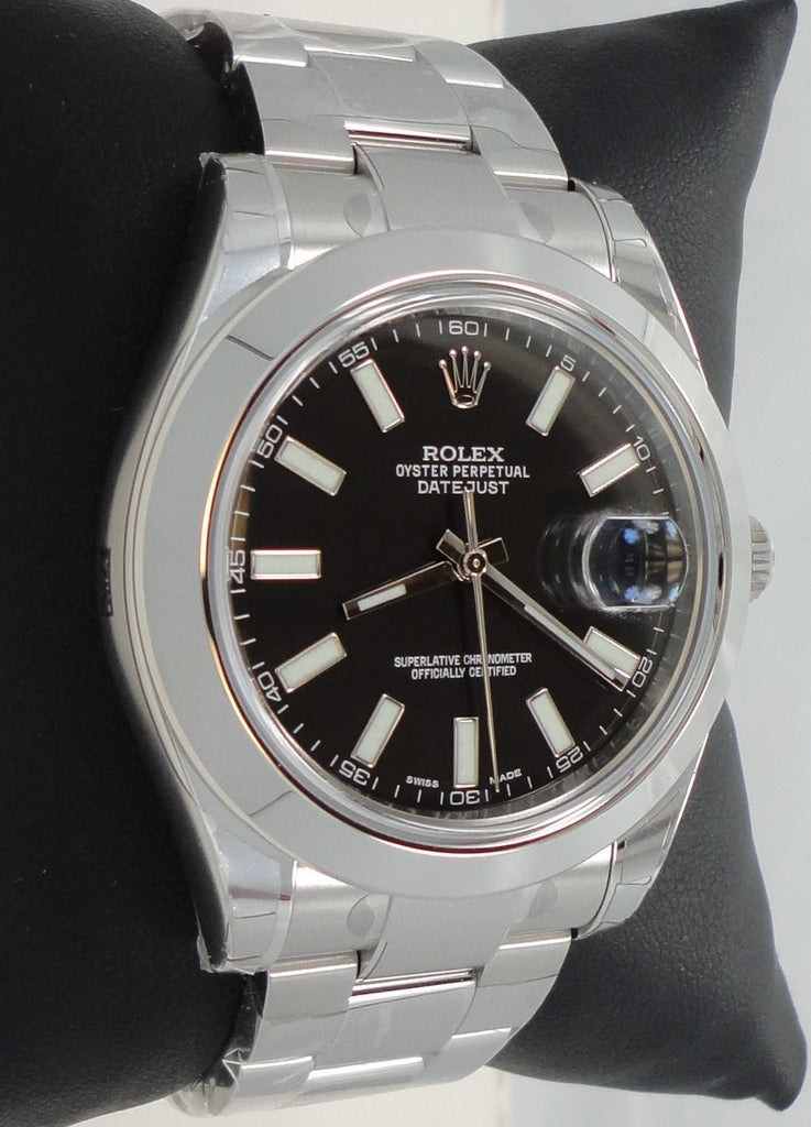 Rolex Datejust II 116300 Black Dial Watch UNWORN FULLY STICKERED
