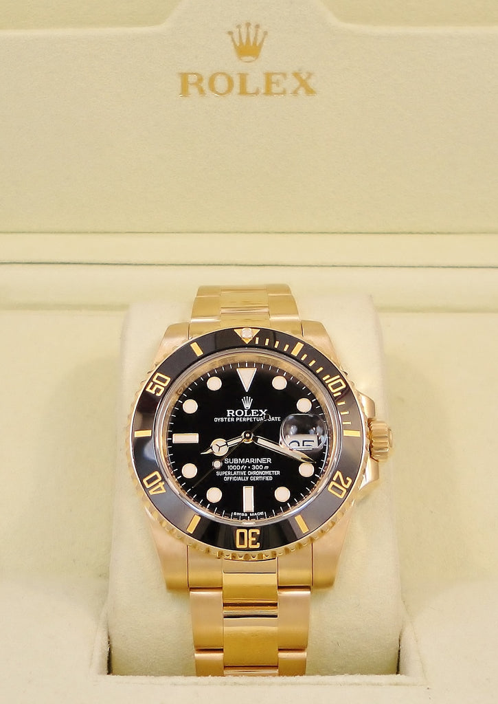 Rolex Submariner 116618LN Oyster Perpetual 18k yellow gold BOX/PAPERS | Diamonds East Intl.