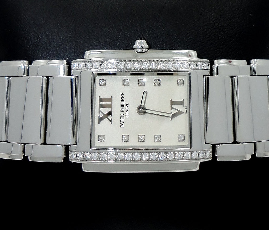Patek Philippe Twenty 4 4910/10A-011 Factory Diamonds Steel Watch SERVICED *MINT - Diamonds East Intl.