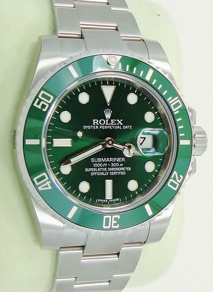Rolex Submariner 116610LV Oyster Perpetual Date (hulk) Mens Watch
