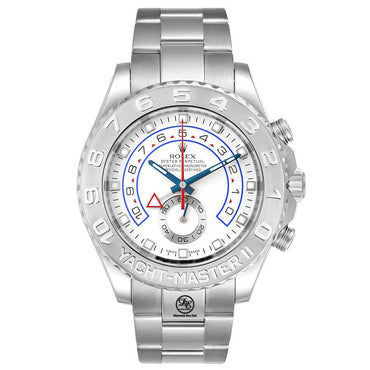 Rolex Yacht Master II Blue Hands 116689 Platinum Bezel 18K White Gold PreOwned Box/Papers - Diamonds East Intl.