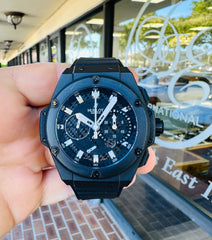 Hublot King Power Big Bang 48 Ceramic Chronograph Carbon Fiber Black Dial Limited Edition 204 500 PreOwned Diamonds East Intl