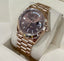 PreOwned Rolex Day-Date 40mm Everrose Gold 228235 Factory Chocolate Baguette Dial Box/Papers
