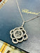 Chopard Happy Diamonds Flower Pendant Necklace 18K White Gold 799449-1001