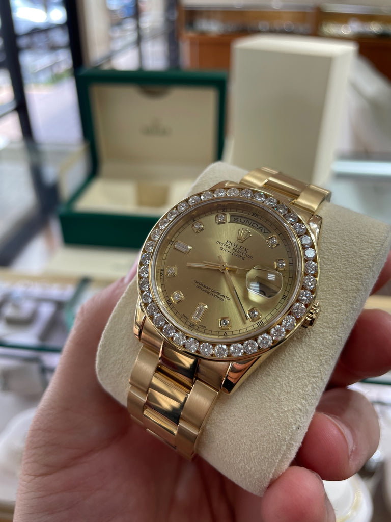 Day date 36 diamond bezel Clearance