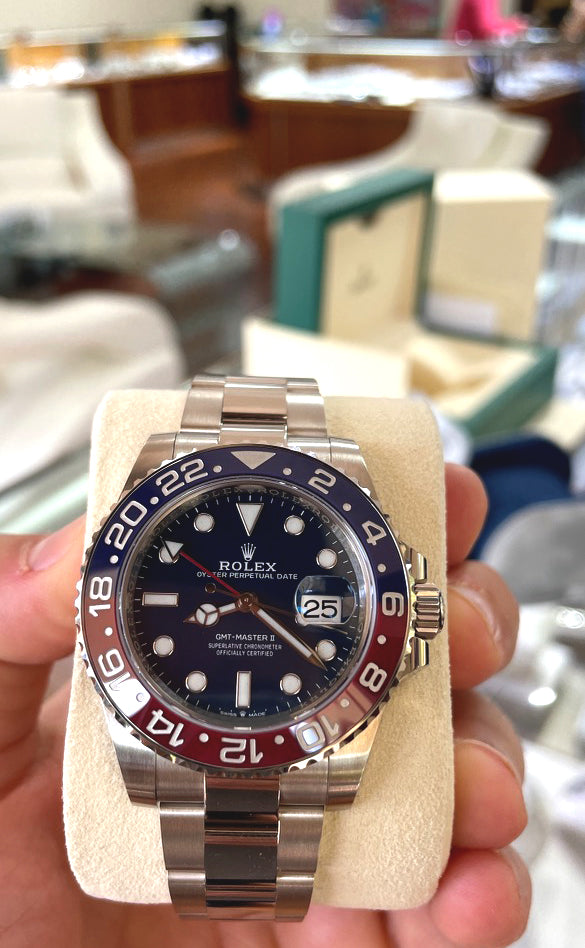 Rolex GMT-Master II 126719BLRO Blue Dial White Gold Box and Papers UNWORN 