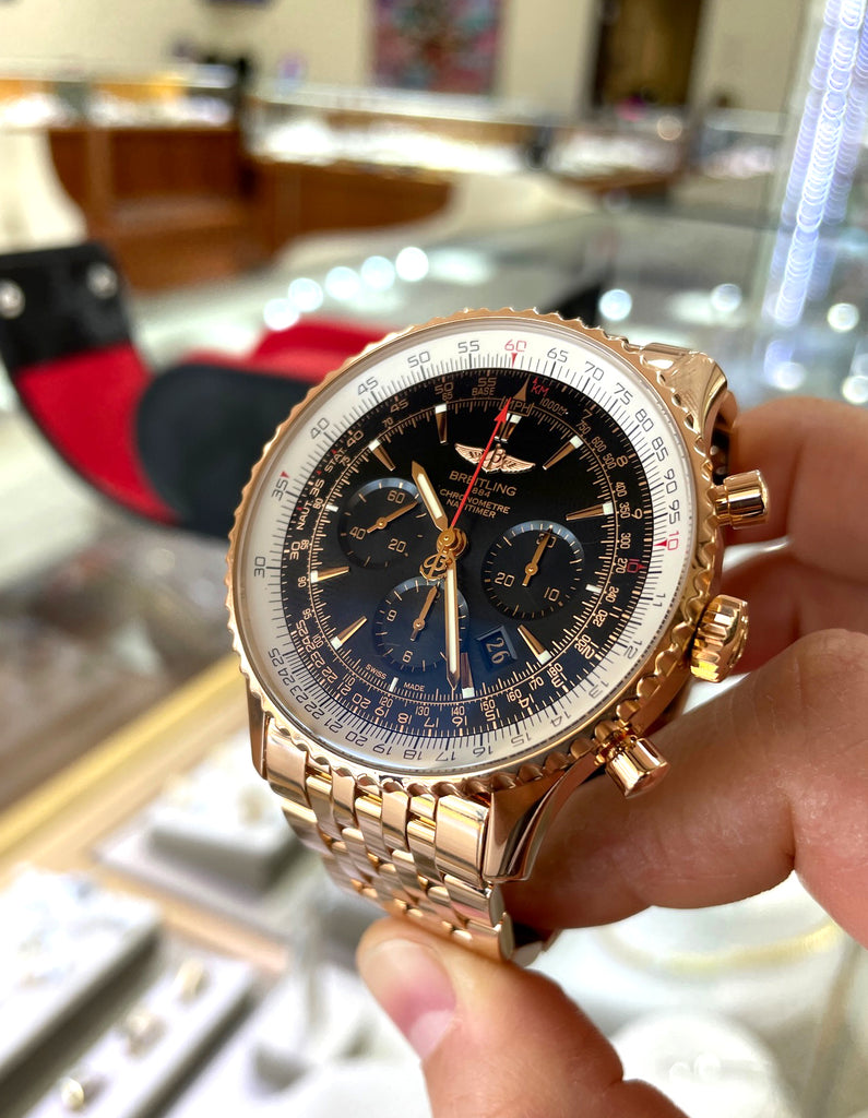 Breitling Navitimer B01 Chronograph 46 RB0127E6/BF16-443R Rose Gold Limited Edition 250 - Diamonds East Intl.
