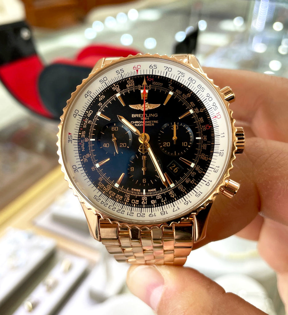 Breitling Navitimer B01 Chronograph 46 RB0127E6/BF16-443R Rose Gold Limited Edition 250 - Diamonds East Intl.