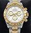 Rolex Daytona 116523 White Dial Cosmograph 18K Yellow Gold /SS Watch BOX/PAPERS