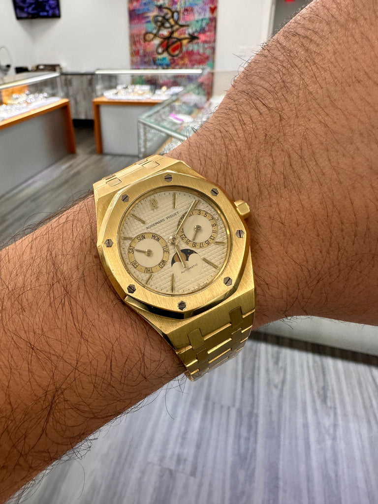 Audemars Piguet Royal Oak Day-Date Yellow Gold Day Date Moonphase 25594BA PreOwned Mint Condition - Diamonds East Intl.