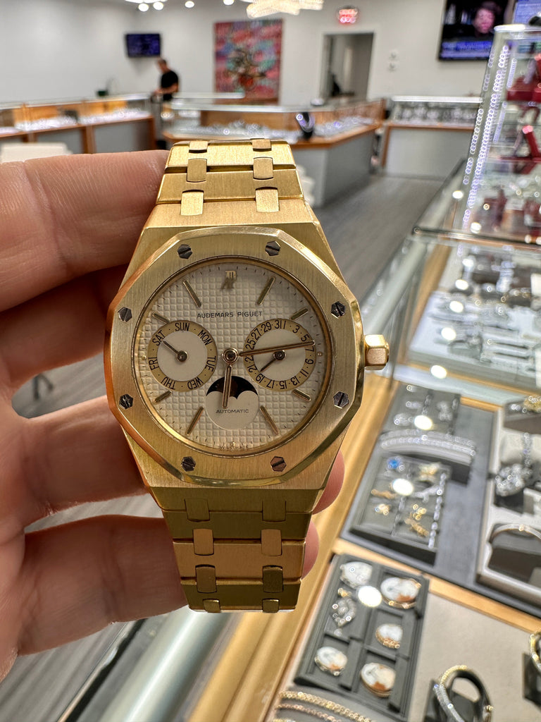 Audemars Piguet Royal Oak Day-Date Yellow Gold Day Date Moonphase 25594BA PreOwned Mint Condition - Diamonds East Intl.