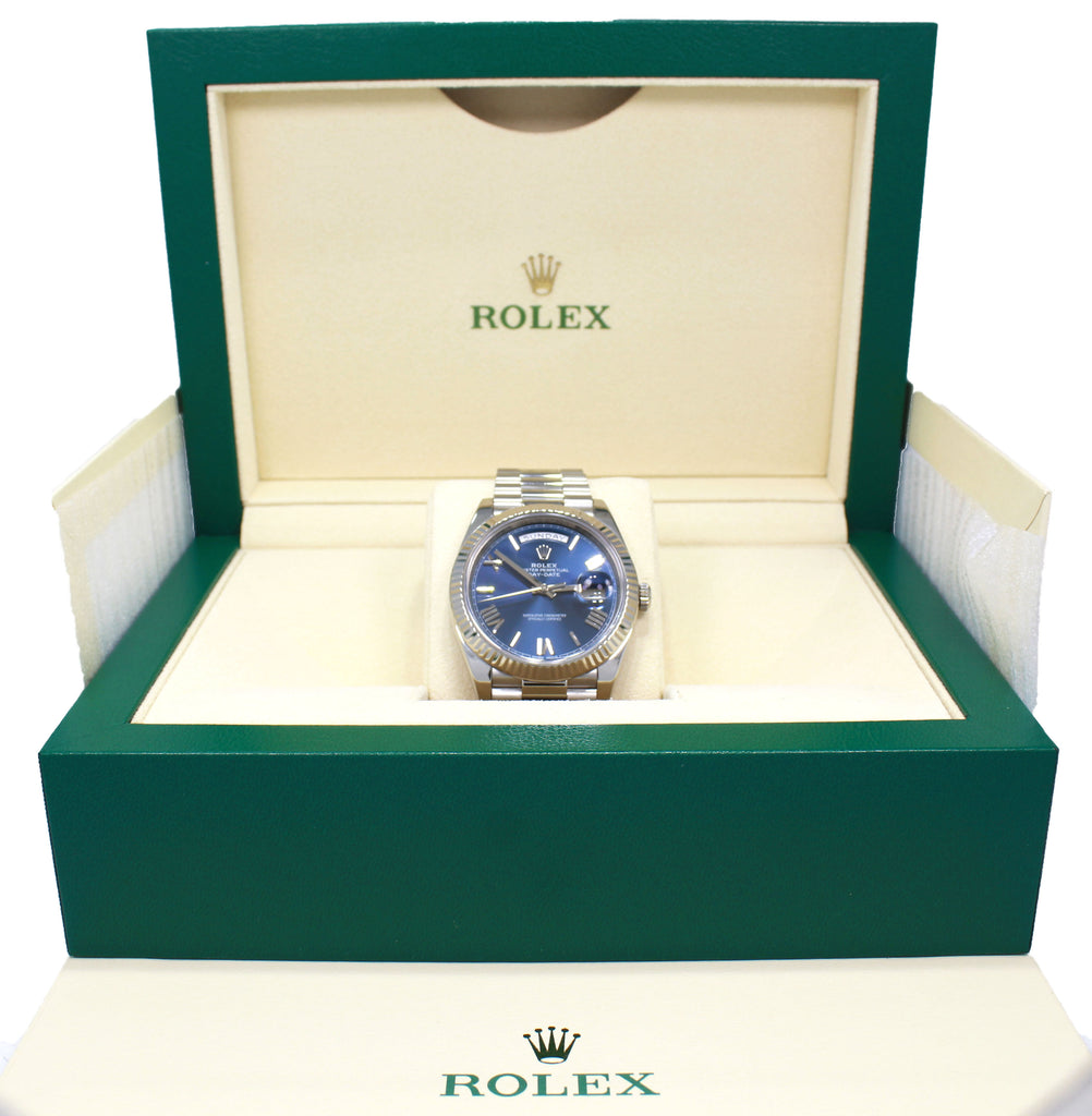 Rolex Oyster Perpetual Day-Date 40 228239 BLURP  ( Unworn ) - Diamonds East Intl.