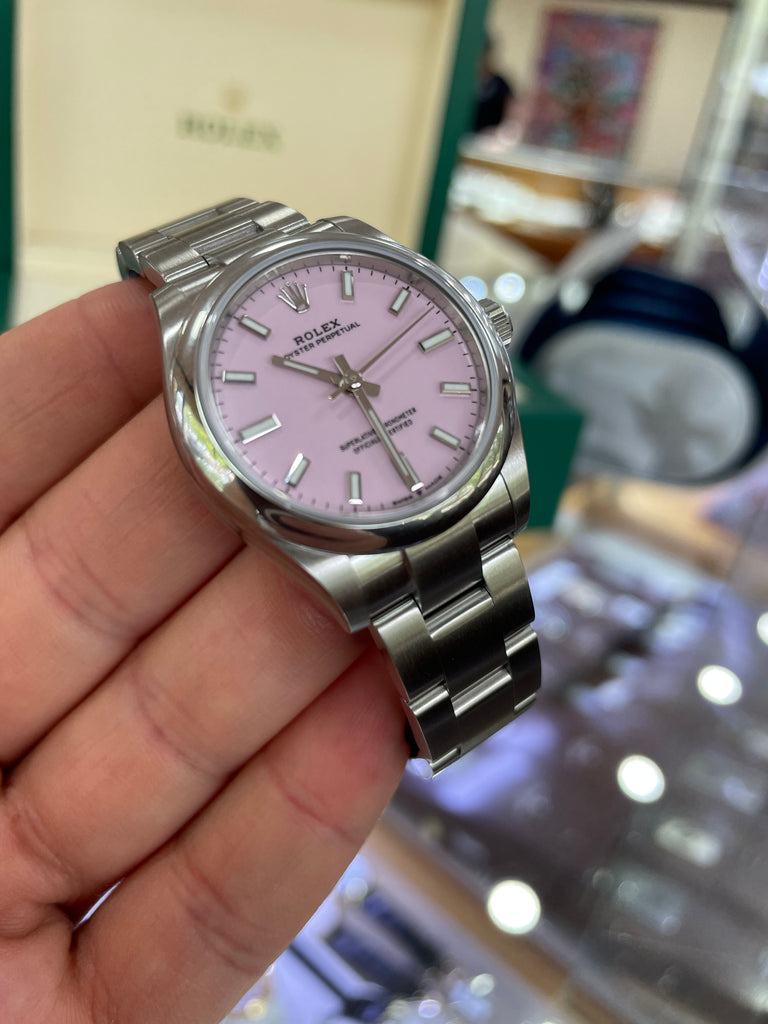 Rolex oyster perpetual candy pink price Clearance