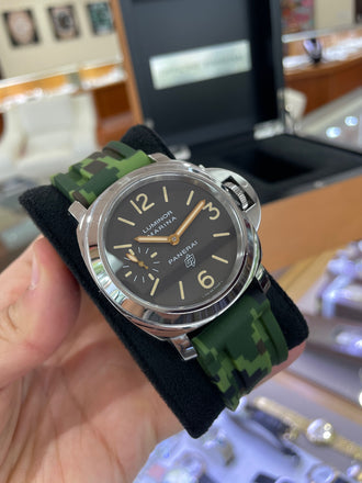 Panerai Luminor Marina Acciaio Logo Tropical Brown Dial 44mm Watch PAM00632 Box and Papers PreOwned - Diamonds East Intl.