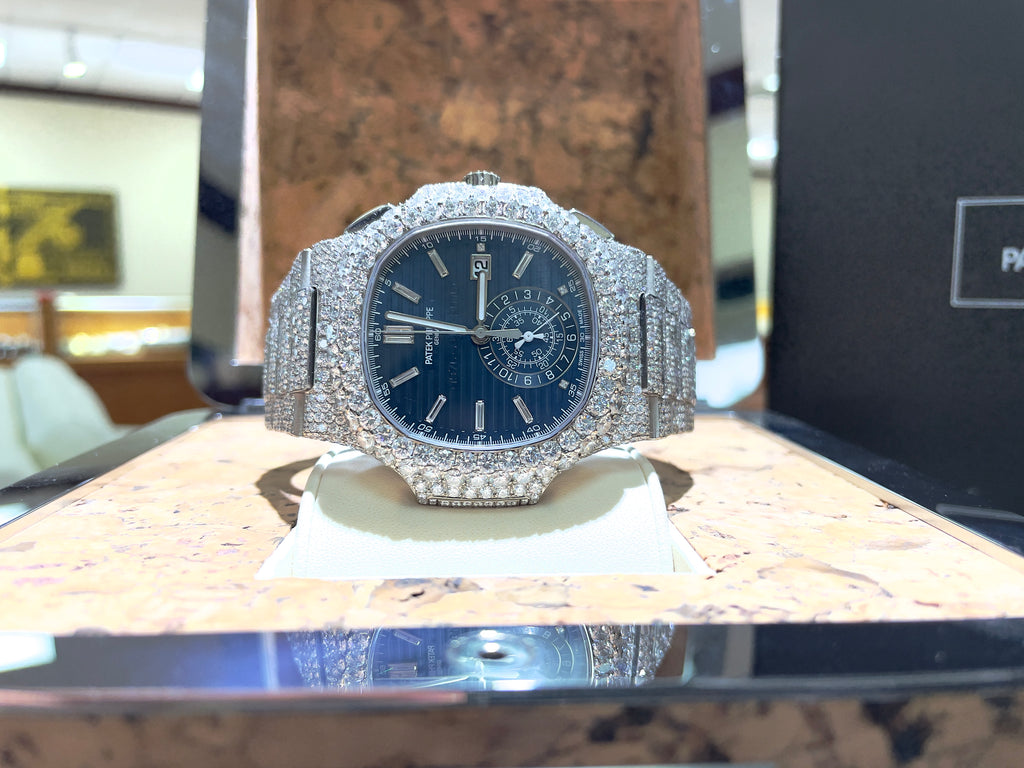 Patek Philippe Nautilus 40th Anniversary - 5976/1G-001 Custom Full Diamonds Box and Papers PreOnwed - Diamonds East Intl.