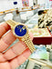 Rolex Lady-Datejust President 69178 RARE Factory Blue lapis 18k Yellow Gold CLEAN