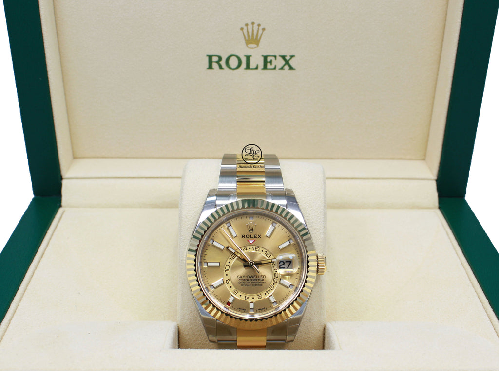 Rolex Sky-Dweller 18k Yellow Gold/SS SS326933 UNWORN - Diamonds East Intl.