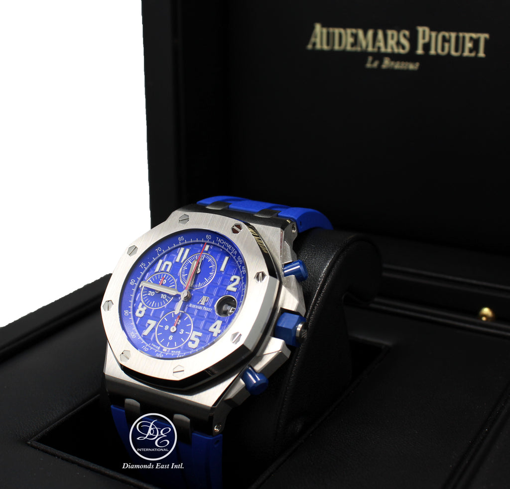 Audemars Piguet Royal Oak Offshore Blue INDIGO Chronograph Special Edition 26470ST.OO.A030CA.01 *UNWORN* - Diamonds East Intl.