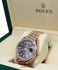 Rolex President 40mm 228345RBR 18K Rose Gold Factory Chocolate Baguette Dial & Diamond Bezel BOX/PAPERS UNWORN - Diamonds East Intl.