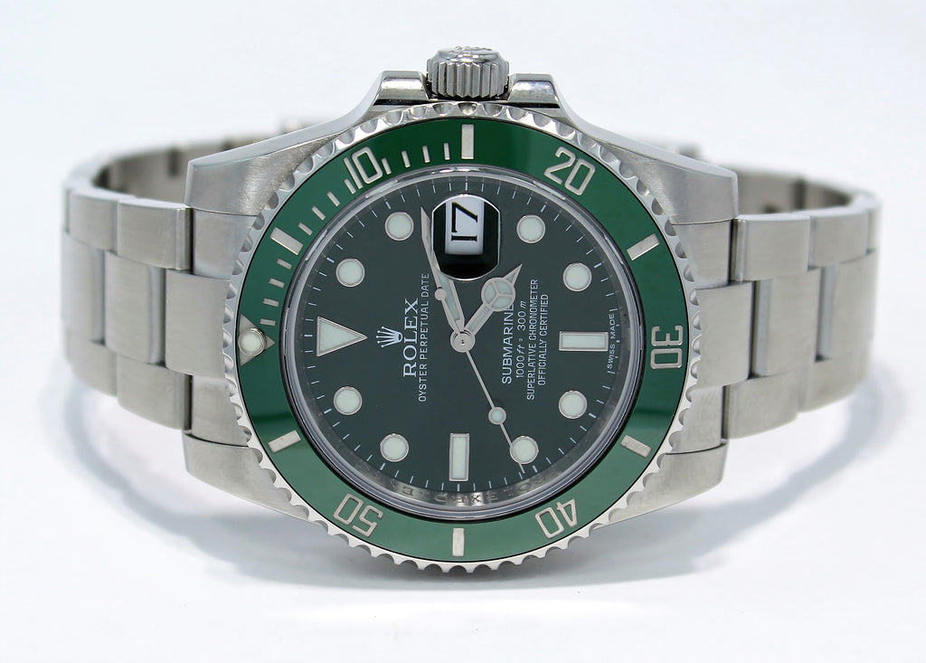 Rolex Ceramic Hulk Submariner Date Stainless Steel Watch Ref 116610LV Box  Card –