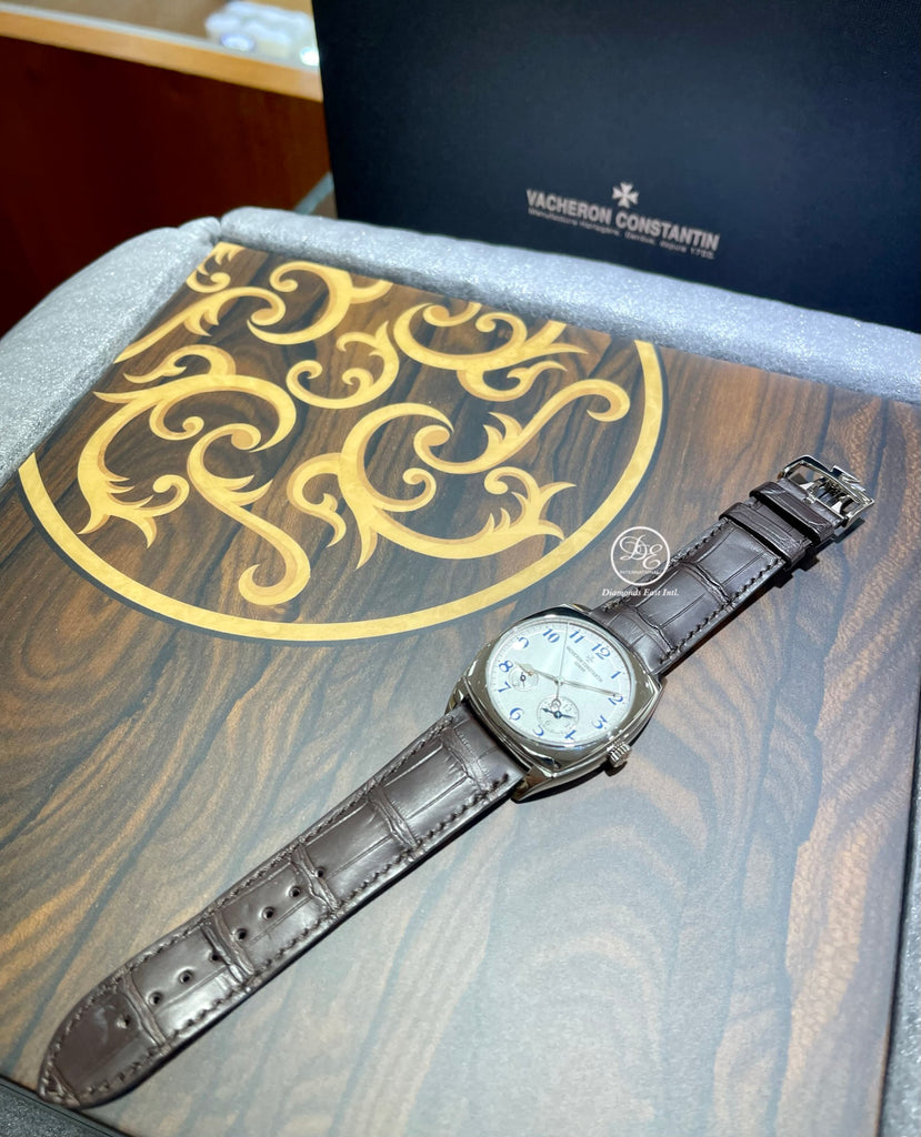 VACHERON CONSTANTIN Harmony Dual Time 7810S/000G-B050 18K White Gold Watch *NEW*