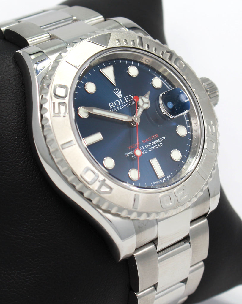 Rolex Yacht Master 116622 Blue Dial with Black Bezel In Steel