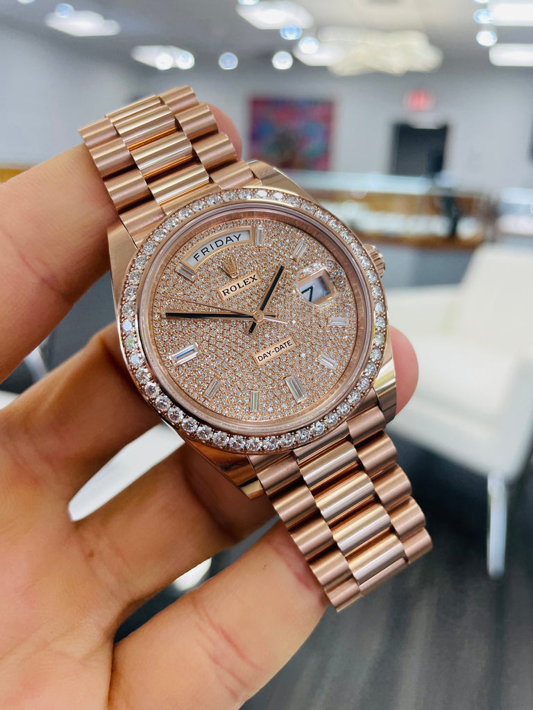 Day date factory diamond Clearance