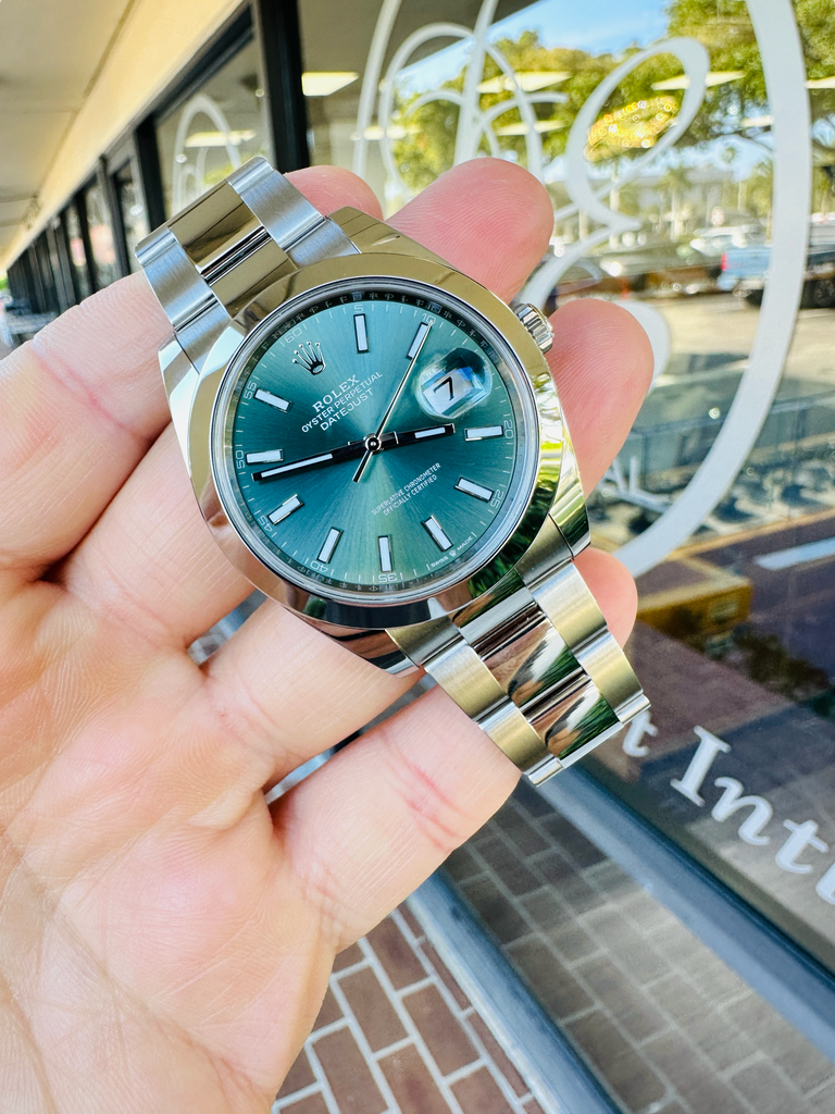 Rolex DateJust 41 Mint Green Dial 126300 PreOwned Diamonds East
