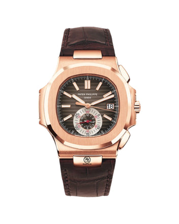 Patek Philippe Nautilus 5980R-001 40mm 18K Rose Gold Monocounter BOX PAPERS - Diamonds East Intl.