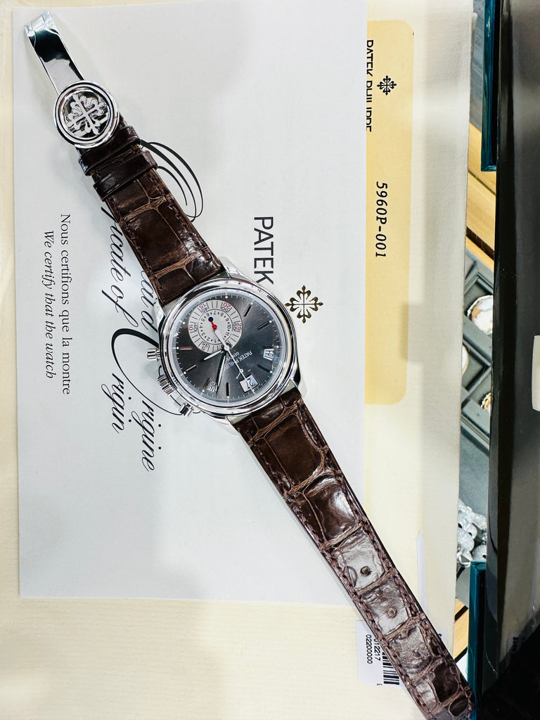 Patek Philippe Annual Calendar Chronograph 5960P Box and Papers PreOwned - Diamonds East Intl.