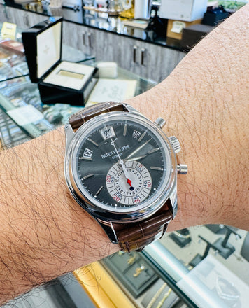Patek Philippe Annual Calendar Chronograph 5960P Box and Papers PreOwned - Diamonds East Intl.