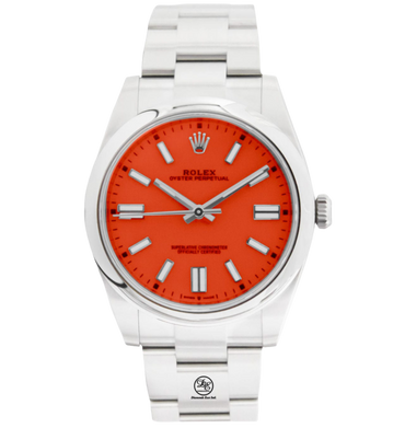 Rolex Oyster Perpetual 124300 41mm RED Dial Stainless Steel Watch UNWORN - Diamonds East Intl.