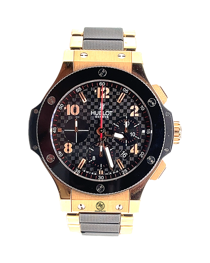 Hublot Big Bang 18K Rose Gold Ceramic Black Dial Automatic Watch