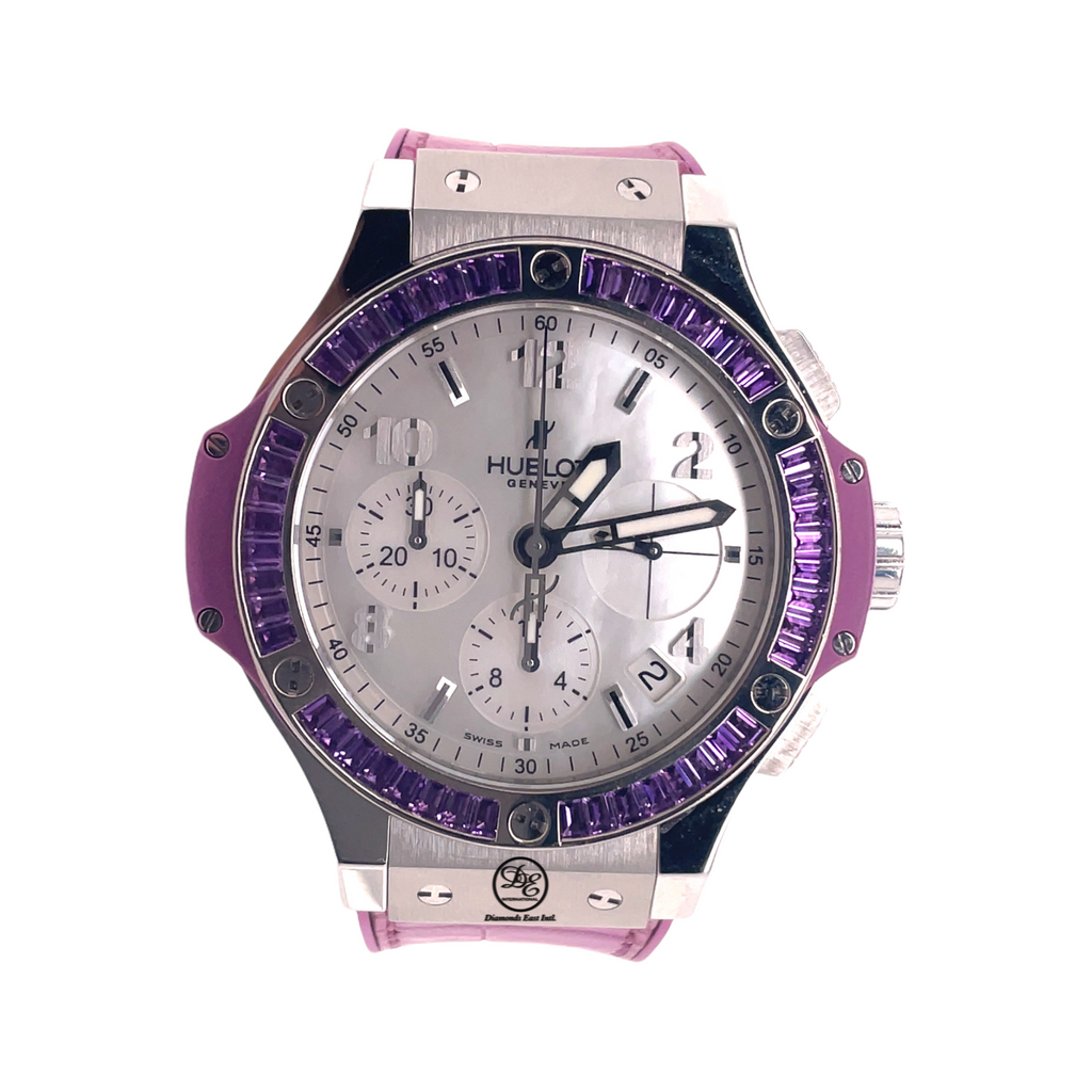 Hublot Big Bang Tutti Frutti Chronograph in Steel with Mother of Pearl Dial 341.SP.6010.LR.1933 PreOwned - Diamonds East Intl.