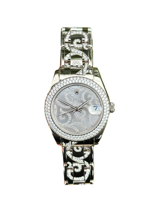 Rolex Masterpiece 81339 Datejust 34mm 18K White Gold Factory Diamonds BOX/PAPERS MINT - Diamonds East Intl.