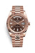 PreOwned Rolex Day-Date 40mm Everrose Gold 228235 Chocolate Baguette Dial Box and Papers - Diamonds East Intl.