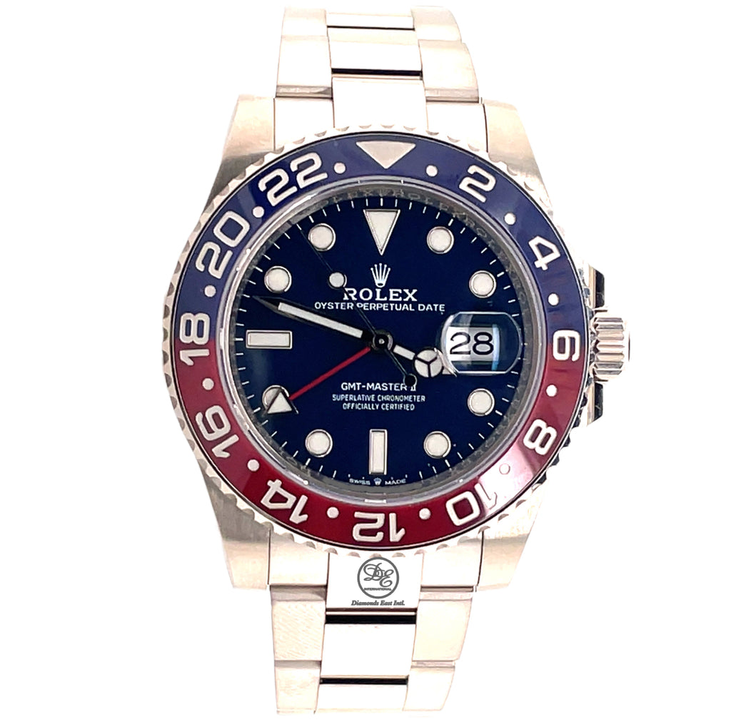 Rolex white gold pepsi blue dial Clearance