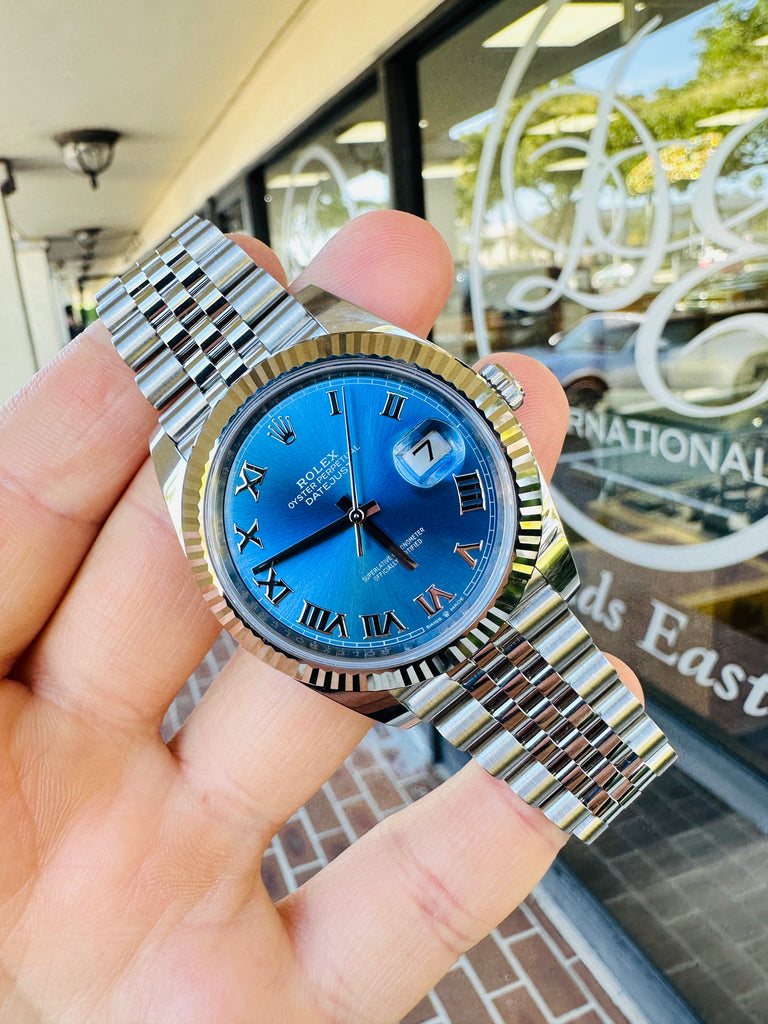 Rolex datejust 41mm jubilee blue roman Clearance