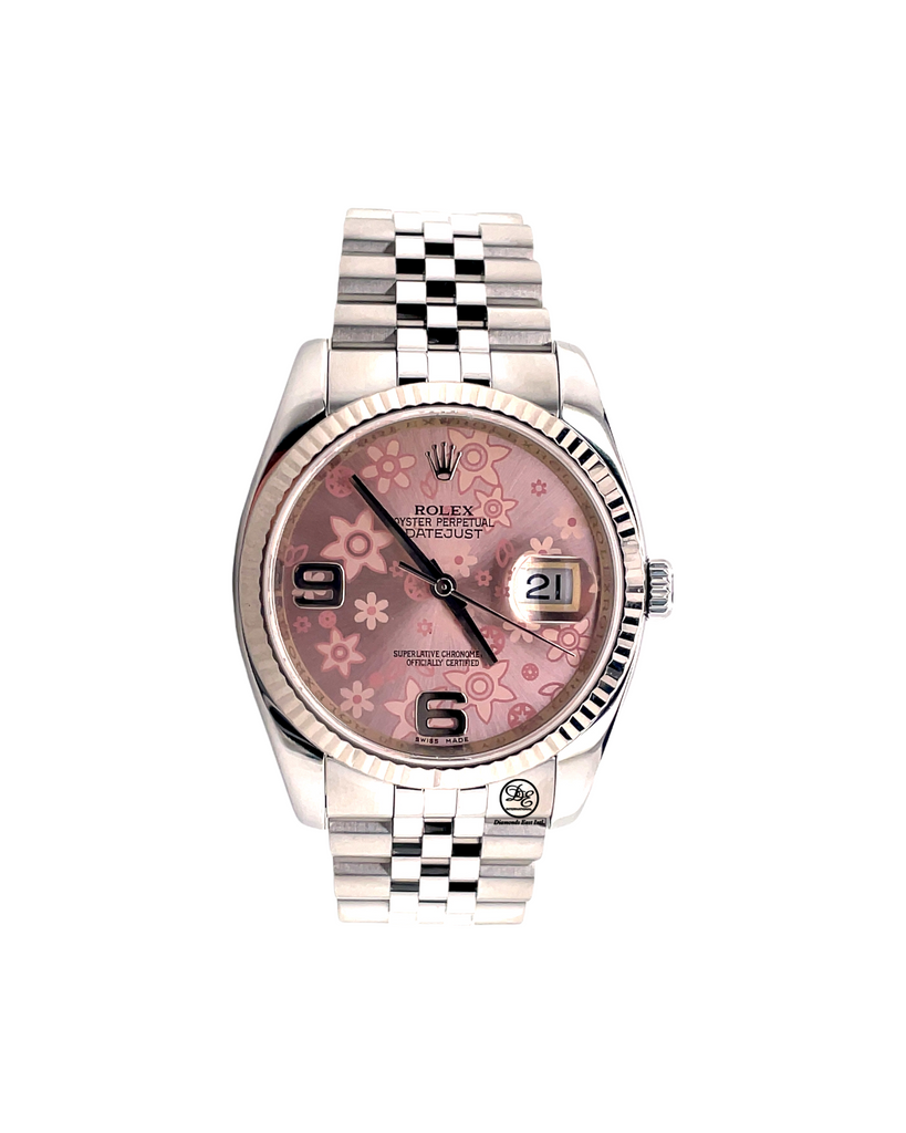Rolex sales pink floral