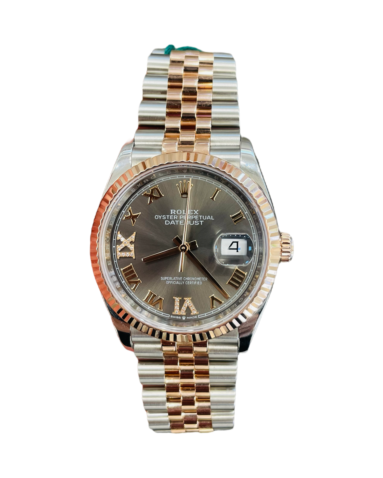 Rolex - Unworn Two Tone Rose Gold Silver Motif Datejust 126231 36mm – David  and Sons Timepieces